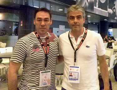 David Alonso con el francés Philippe Gatien.