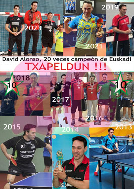 David Alonso, 20 veces Campeón de Euskadi