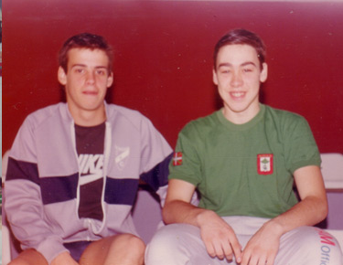 David Alonso, a la derecha con su gran rival durante muchos años, Luis Leardy