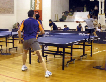 David Alonso y Jordi Morales, disputando la final por equipos contra los campeones olímpicos. 