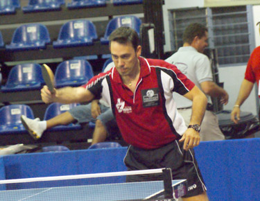 David Alonso, en uno de los partidos de individuales.