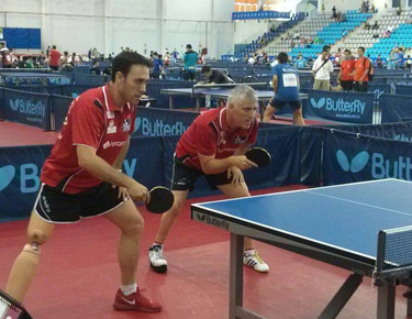David Alonso y Josu Rubio, en un partido de dobles