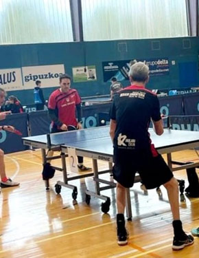 Partido de dobles de David Alonso