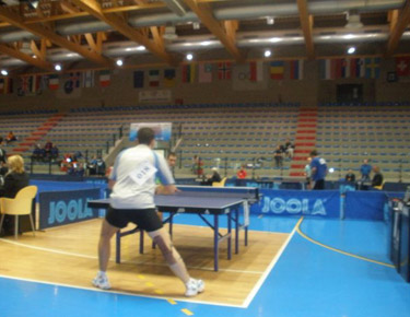 David Alonso, a la izquierda con otros equipos participantes en el Open. 