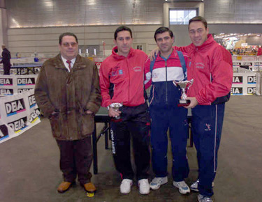David Alonso, a la derecha, subcampeón. Junto a él, Javier Herrojo (campeón) y Miguel Valle (tercero). 