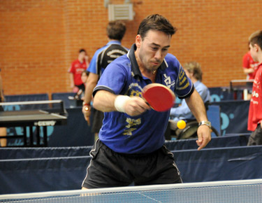 David Alonso, disputando un punto del torneo. 