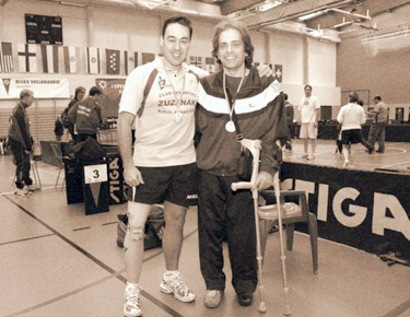 David Alonso y Joaquín Ropero, medalla de bronce por equipos (plano general).