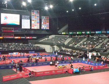 Panorámica general del pabellón en las semifinales 