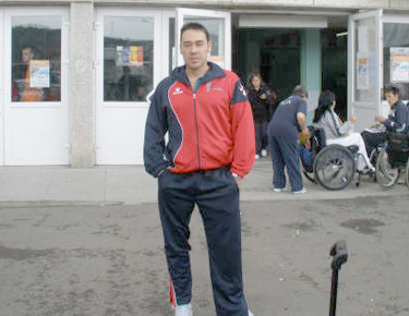 David Alonso, en las calles de Cluj. 